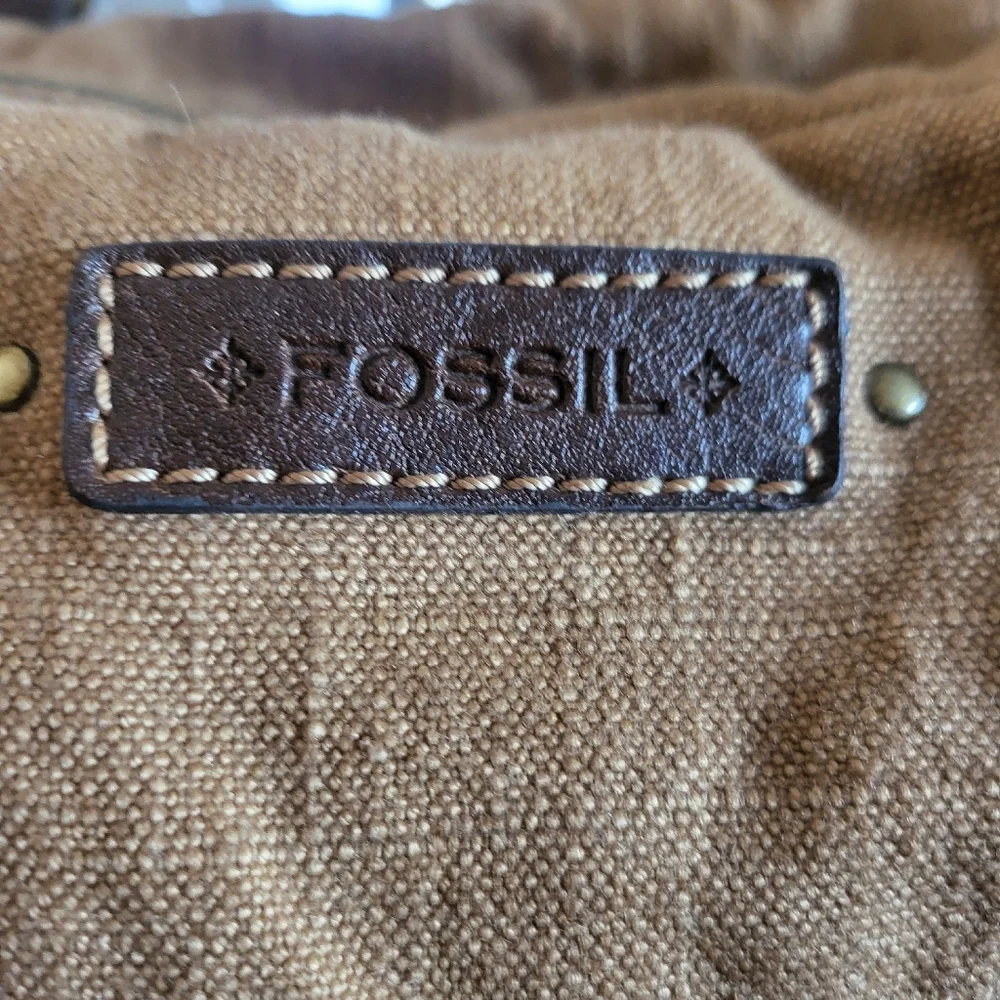 Fossil Brown Linen Bag